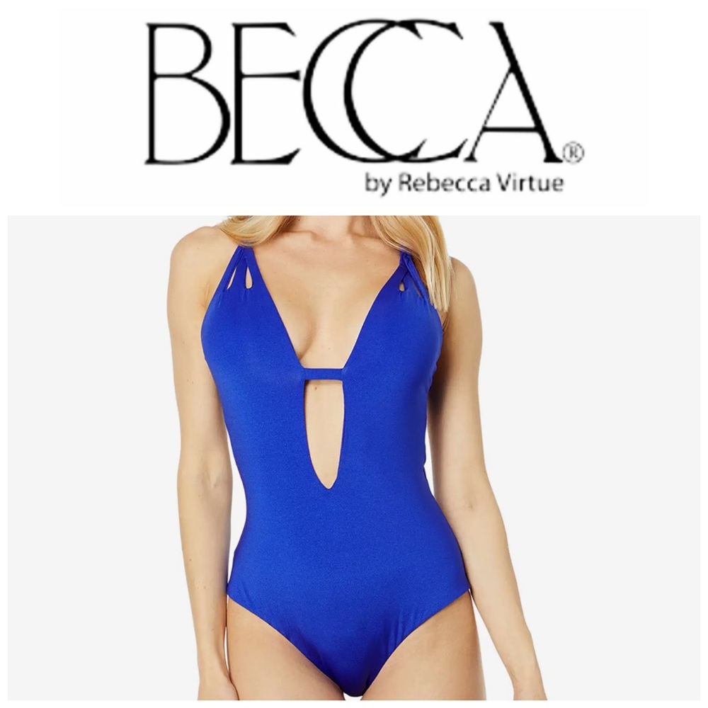 NEW BECCA Color Twist Skylar Braided One-Piece Swimsuit